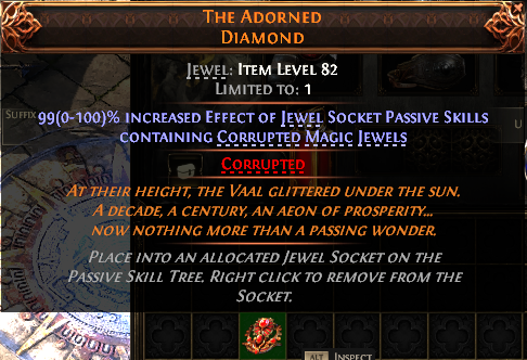 MMOJUGG Path of Exile 2 THE ADORNED DIAMOND#933436 Details View of Item Function and Use